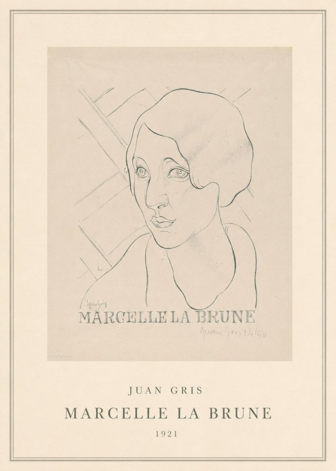 Juan Gris Marcelle La Brune II No5 - Poster