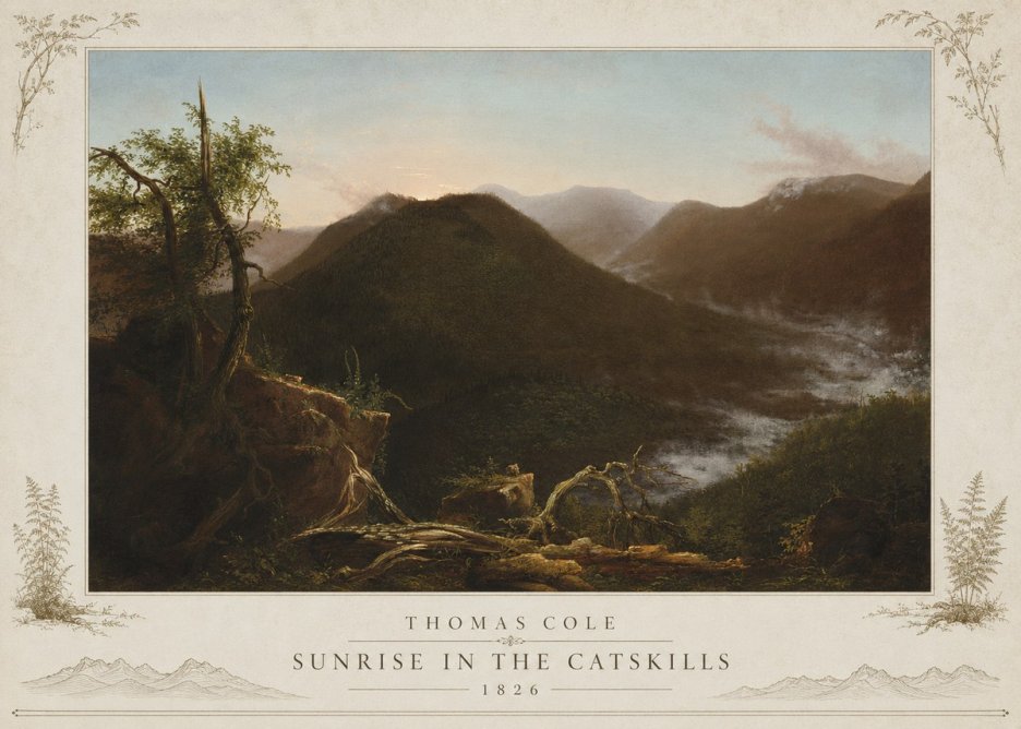 Thomas Cole Sunrise in the Catskills I No5 - Poster