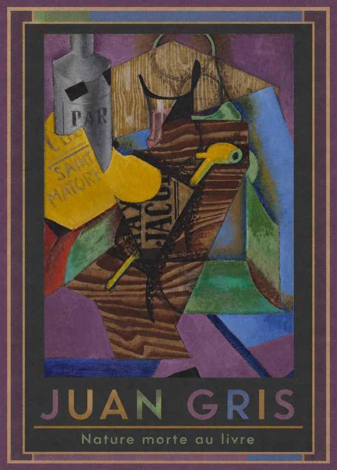 Juan Gris Nature Morte Au Livre No1 - Poster