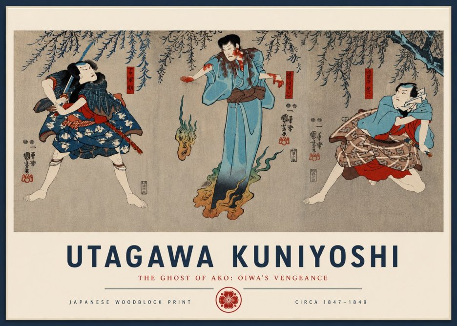 Utagawa Kuniyoshi The Ghost of Ako: Oiwa's Vengeance No4 - Poster