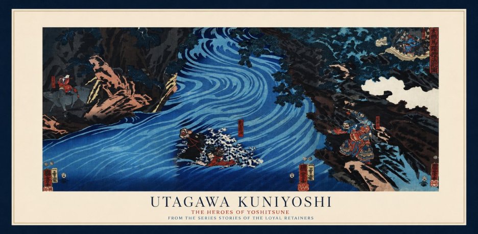 Utagawa Kuniyoshi The Heroes of Yoshitsune No1 - Poster