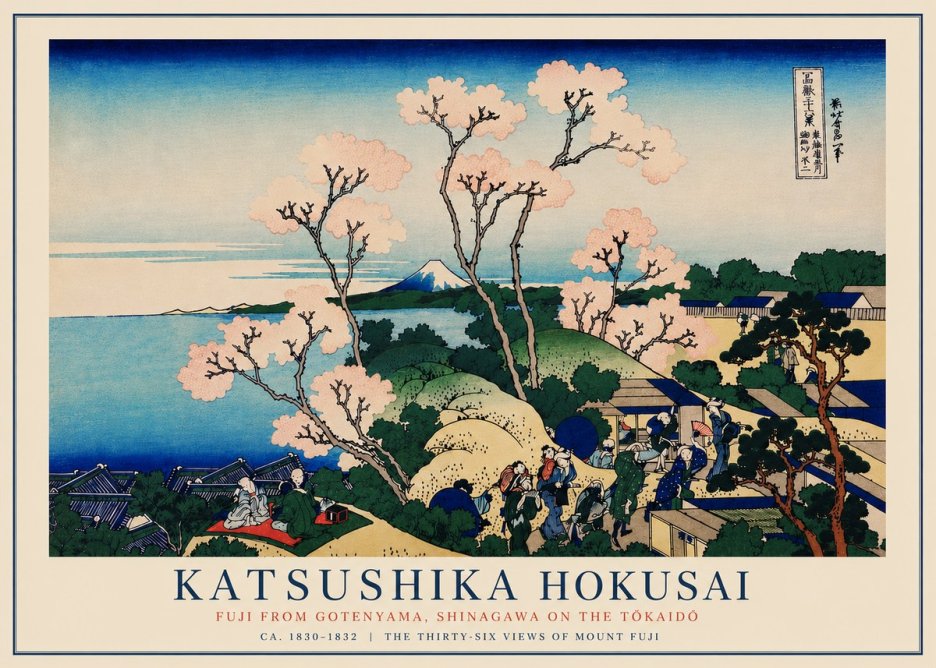 Katsushika Hokusai Fuji from Gotenyama, Shinagawa on the Tōkaidō No5 - Poster