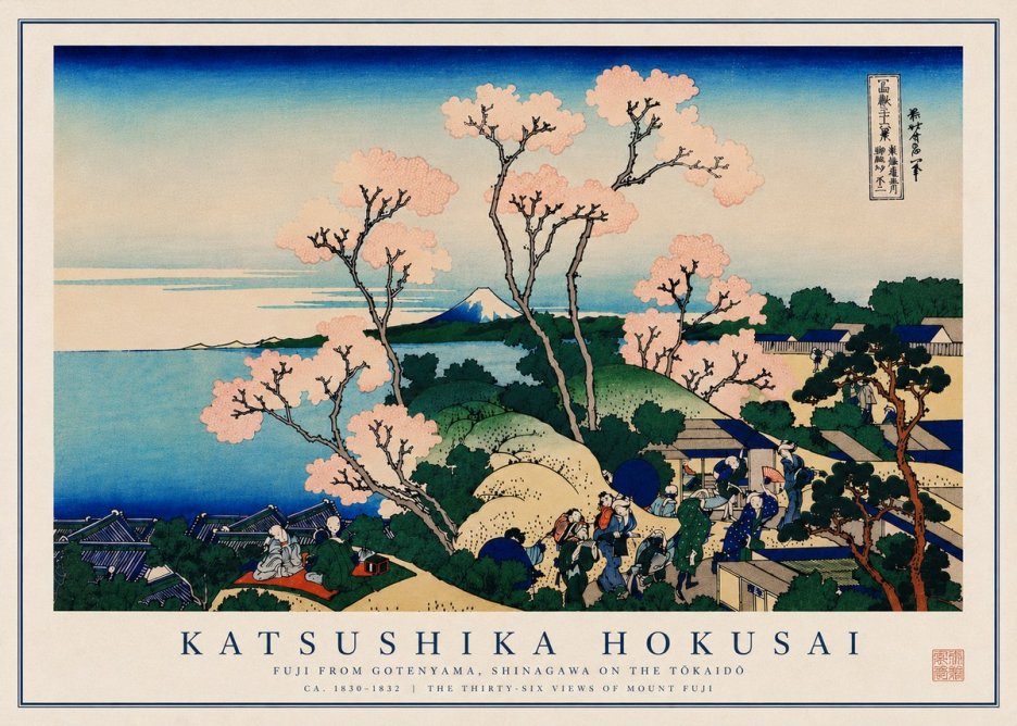 Katsushika Hokusai Fuji from Gotenyama, Shinagawa on the Tōkaidō No8 - Poster