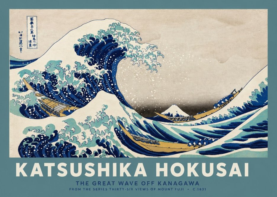 Katsushika Hokusai The Great Wave off Kanagawa II No4 - Poster