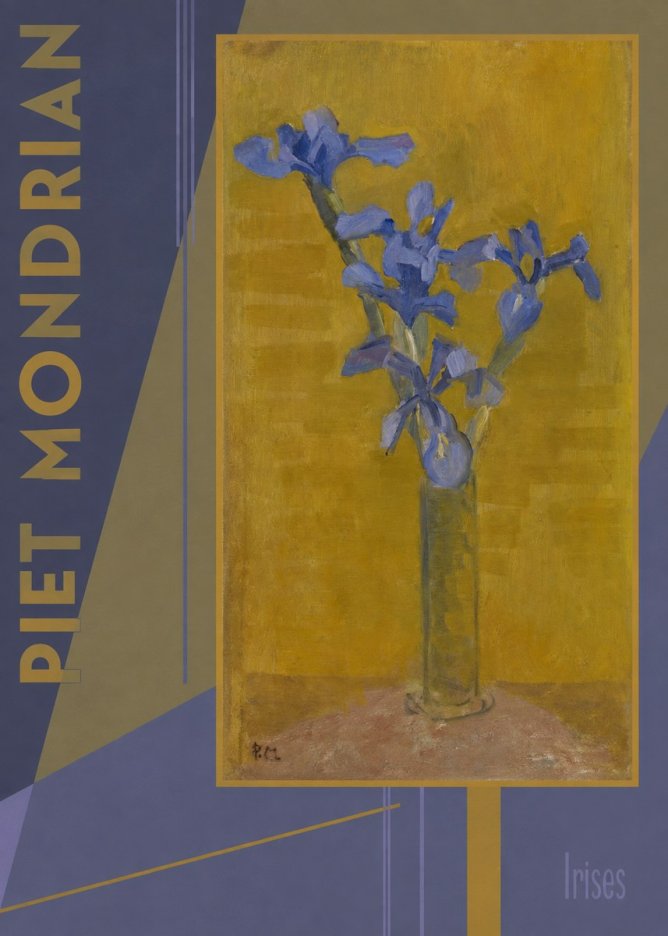 Piet Mondrian Irises No4 - Poster