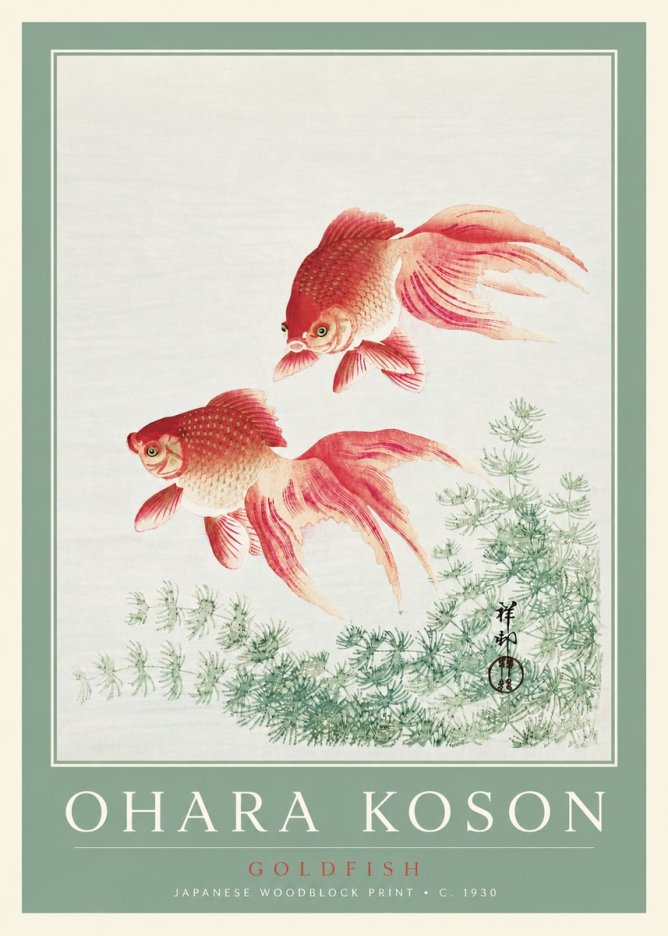 Ohara Koson Goldfish No2 - Poster