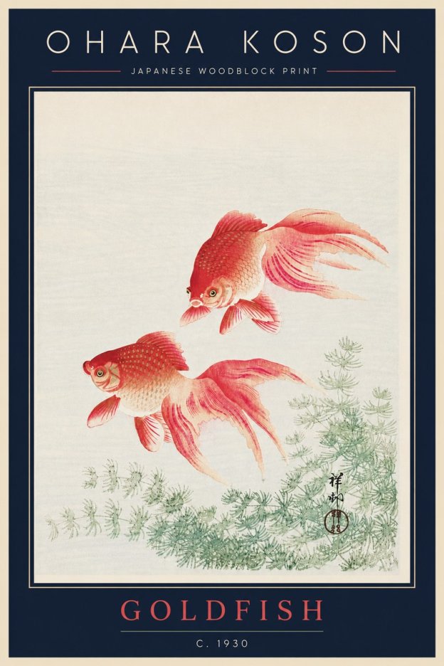 Ohara Koson Goldfish No5 - Poster