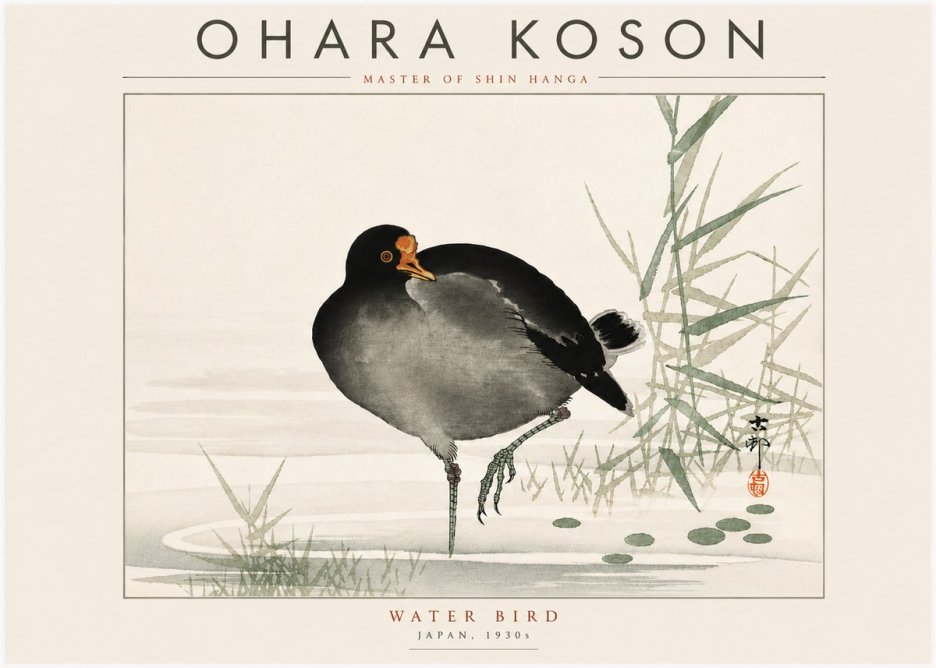 Ohara Koson Water Bird No6 - Poster