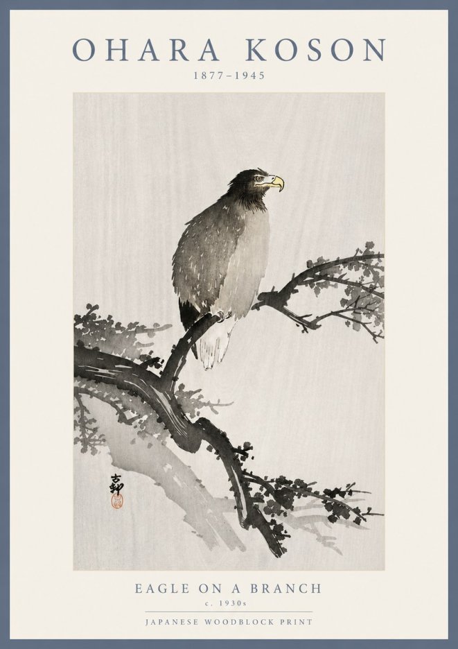 Ohara Koson Eagle on a Branch I No5 - Poster