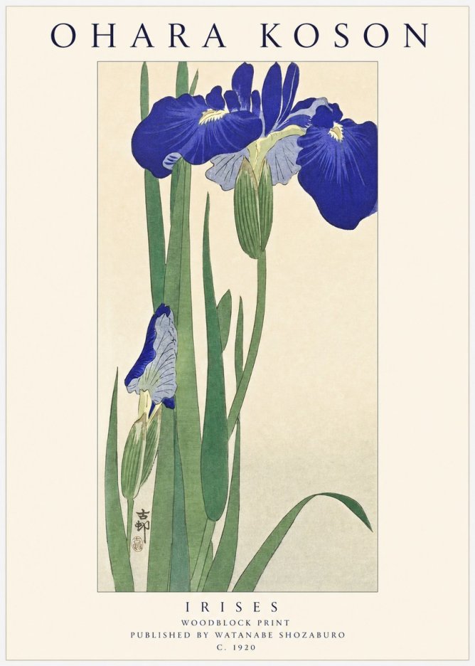 Ohara Koson Irises I No1 - Poster