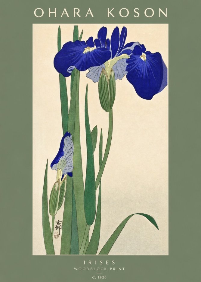 Ohara Koson Irises I No2 - Poster