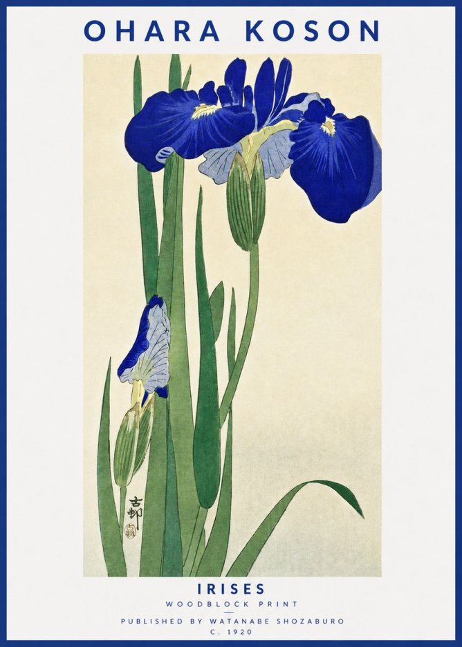 Ohara Koson Irises I No3 - Poster
