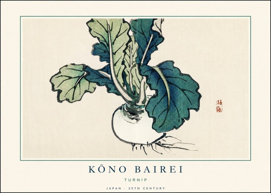 Kōno Bairei Turnip No1 - Poster