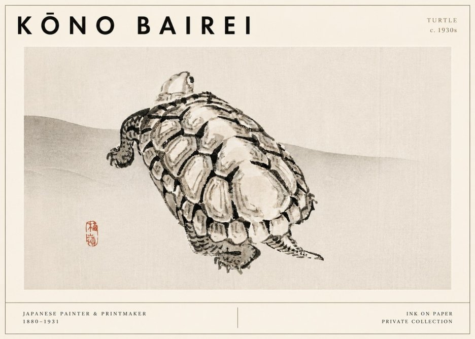 Kōno Bairei Turtle No3 - Poster