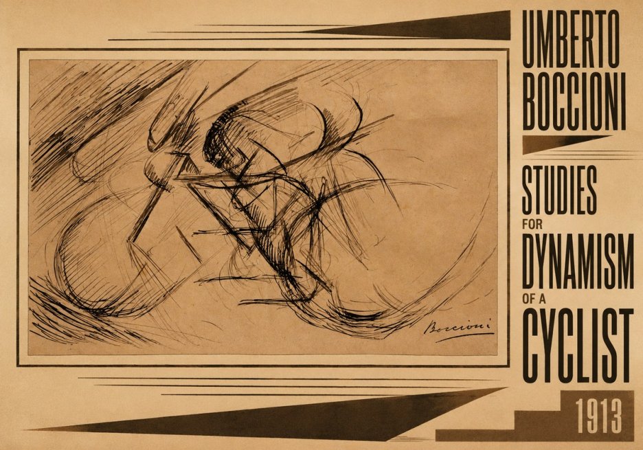 Umberto Boccioni Studies for Dynamism of a Cyclist No5 - Poster
