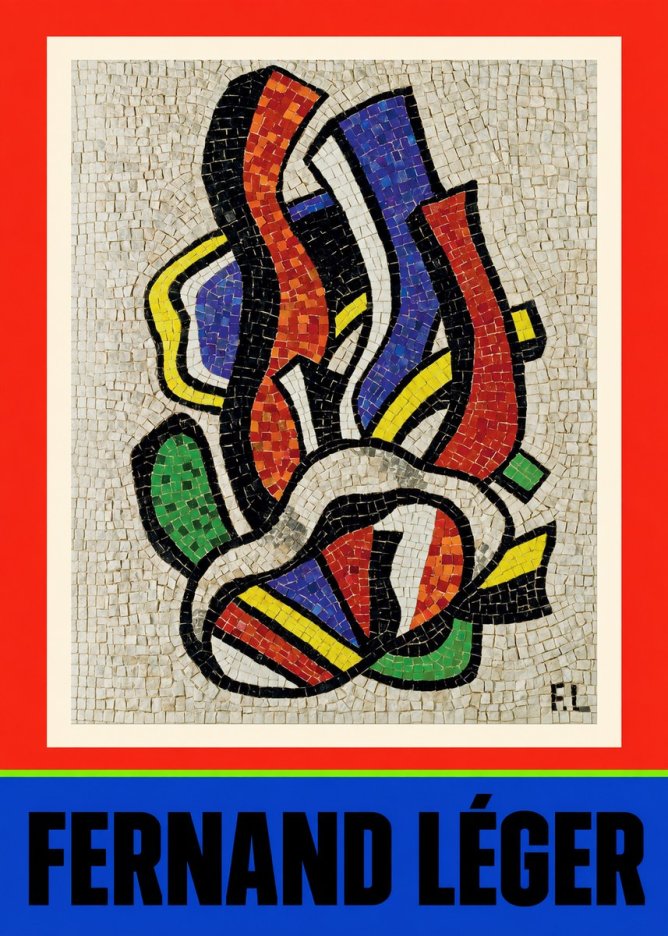 Fernand Léger Abstract Mosaic No4 - Poster