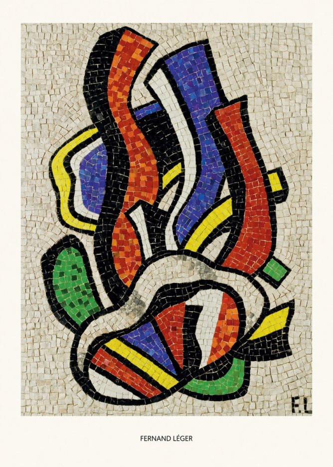 Fernand Léger Abstract Mosaic No5 - Poster