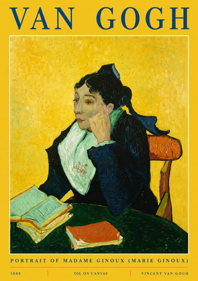 Van Gogh Portrait of Madame Ginoux (Marie Ginoux) No2 - Poster