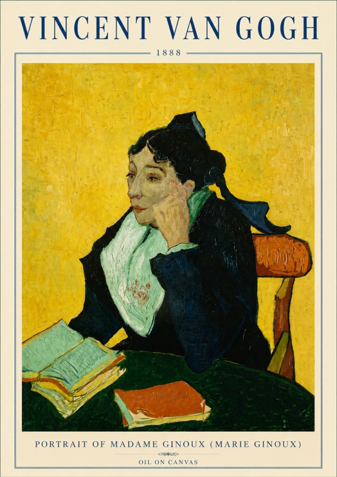 Van Gogh Portrait of Madame Ginoux (Marie Ginoux) No6 - Poster