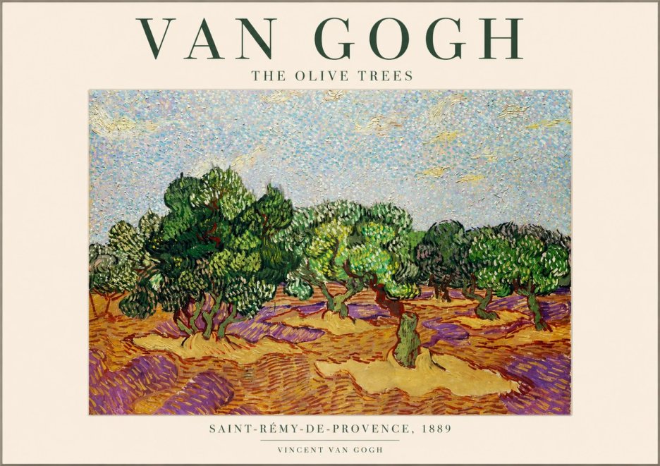Van Gogh The Olive Trees No1 - Poster