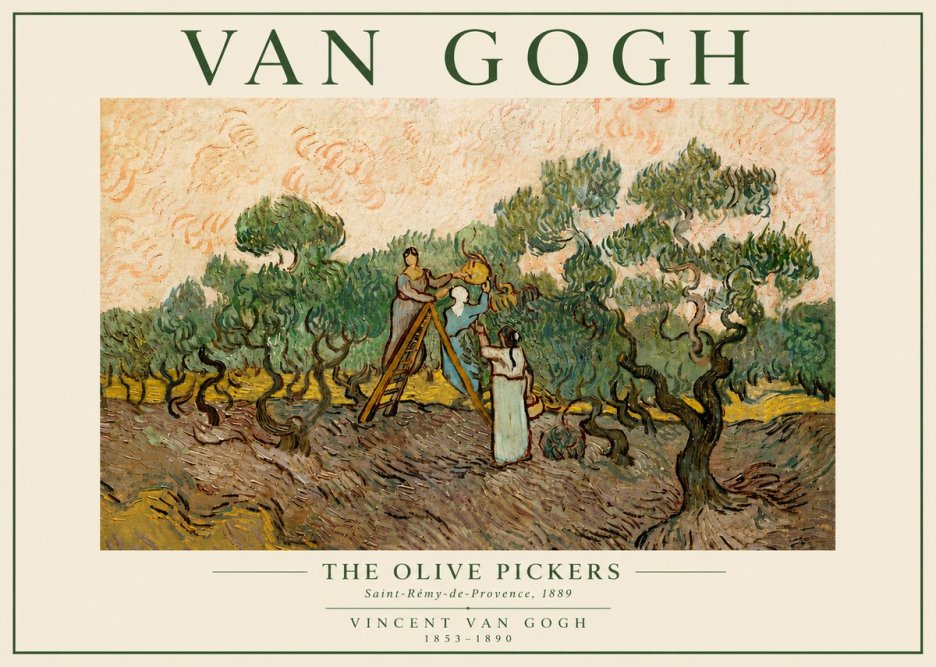 Van Gogh The Olive Pickers I No5 - Poster