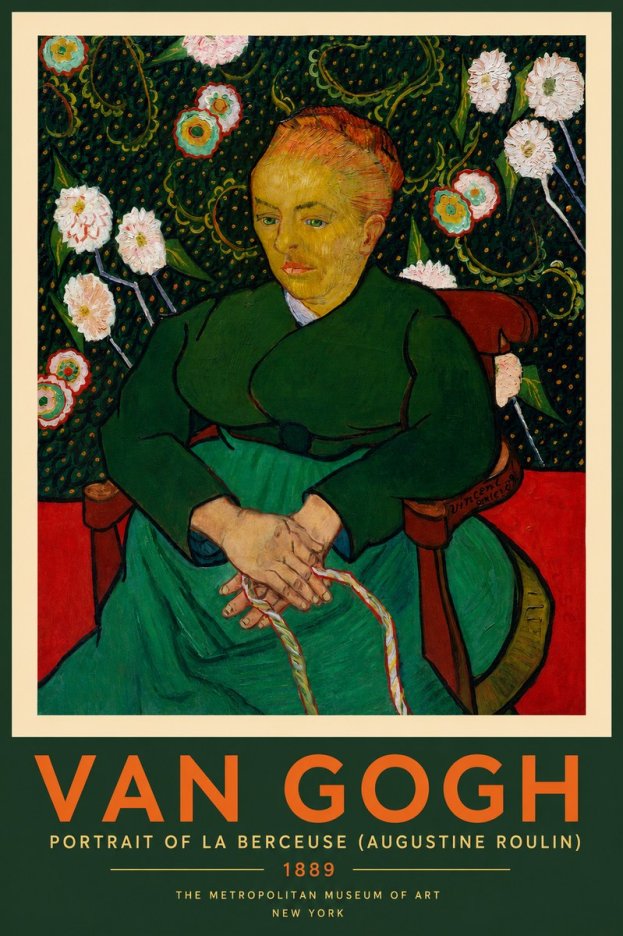 Van Gogh Portrait of La Berceuse (Augustine Roulin) No2 - Poster