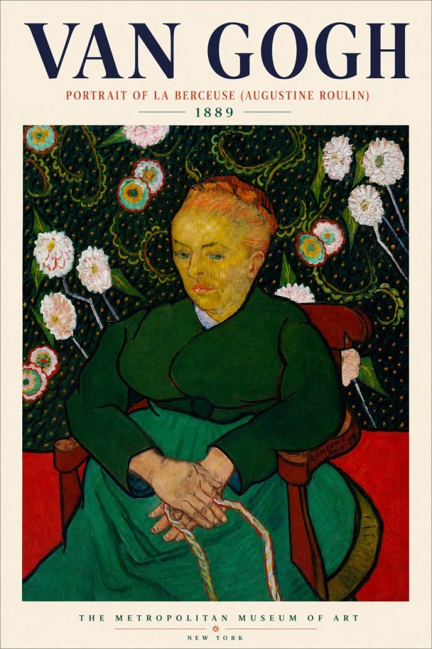 Van Gogh Portrait of La Berceuse (Augustine Roulin) No3 - Poster