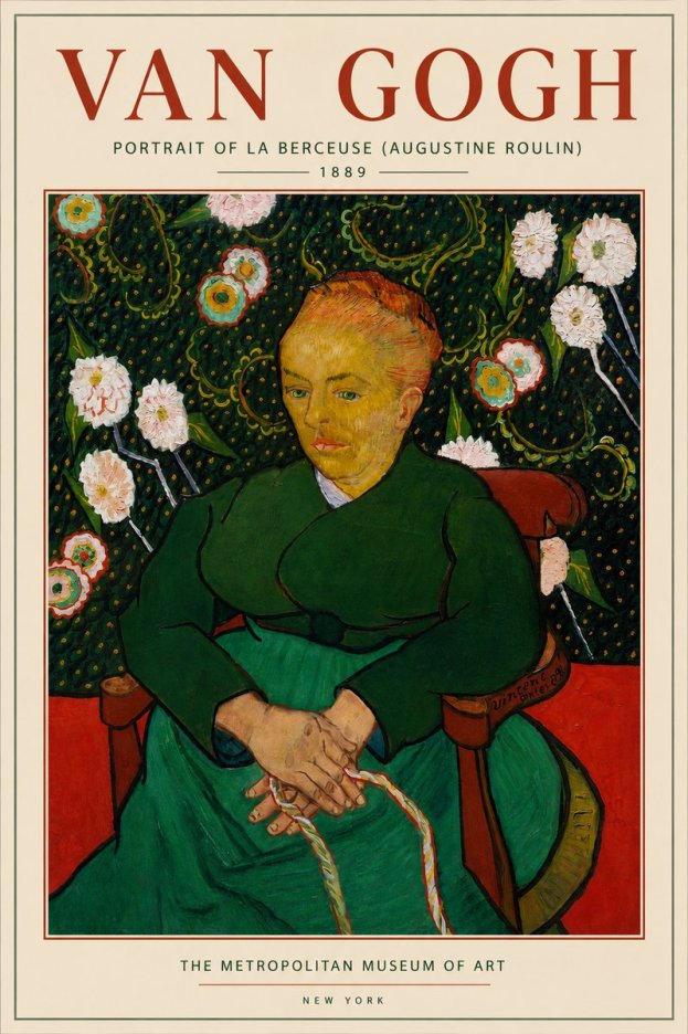 Van Gogh Portrait of La Berceuse (Augustine Roulin) No4 - Poster