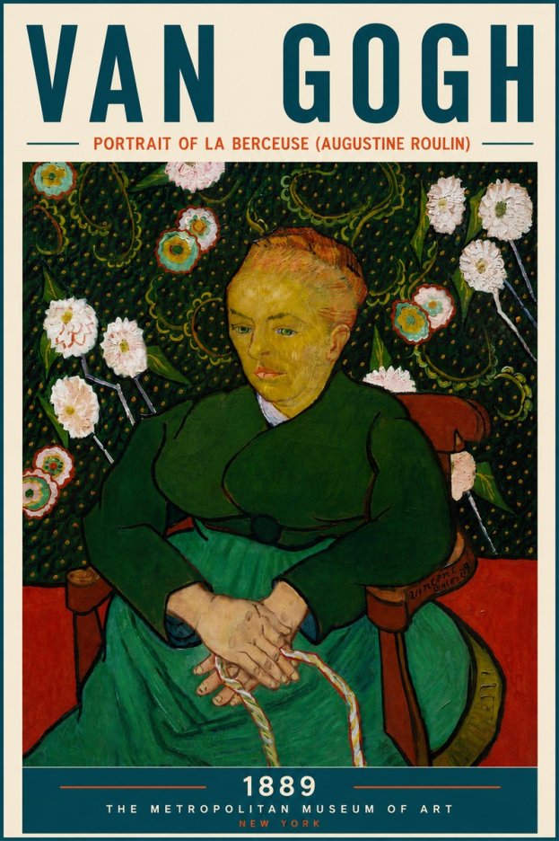 Van Gogh Portrait of La Berceuse (Augustine Roulin) No6 - Poster