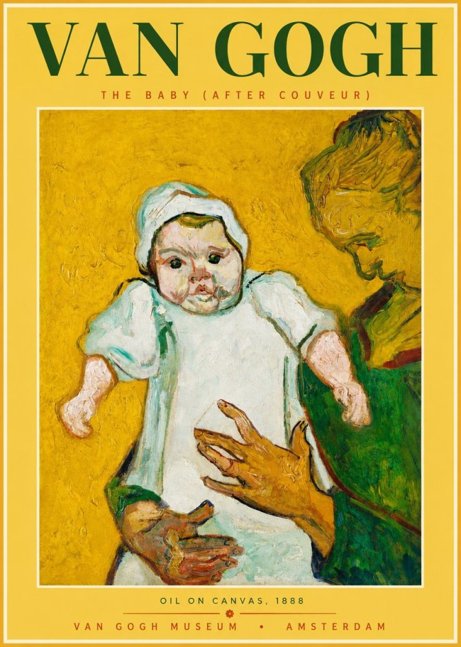 Van Gogh The Baby (After Couveur) No2 - Poster