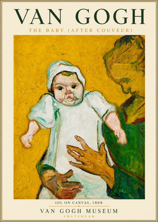 Van Gogh The Baby (After Couveur) No5 - Poster