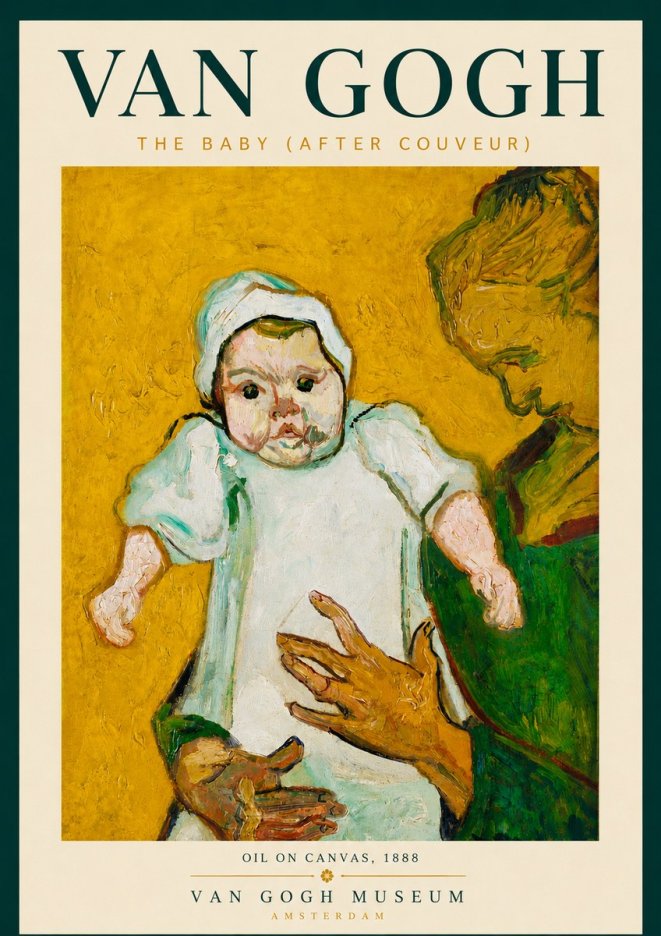 Van Gogh The Baby (After Couveur) No6 - Poster