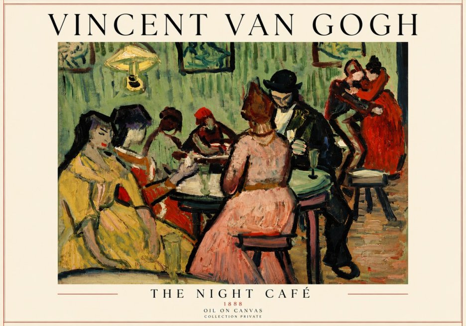 Van Gogh The Night Café I No6 - Poster