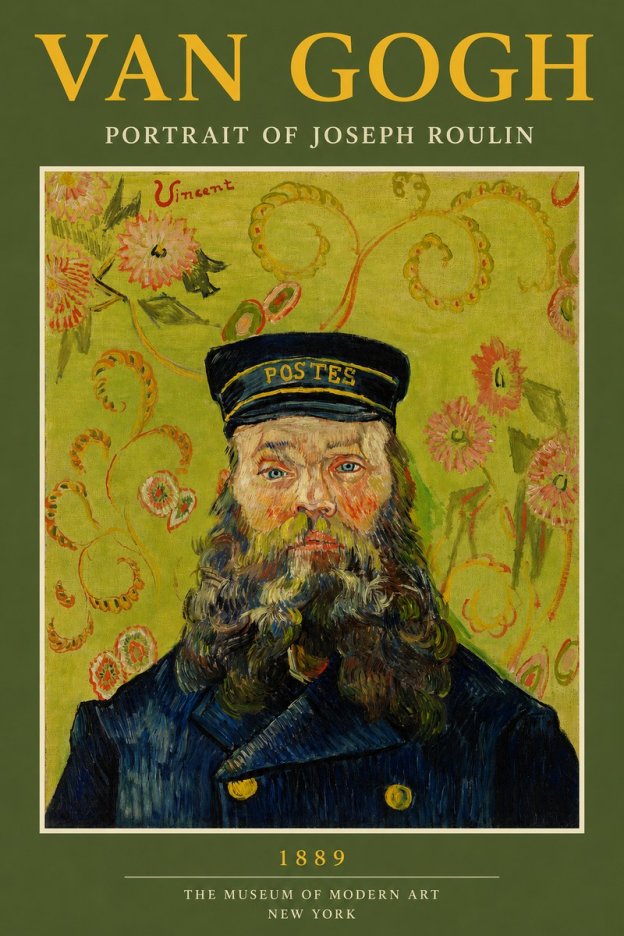 Van Gogh Portrait of Joseph Roulin II No2 - Poster