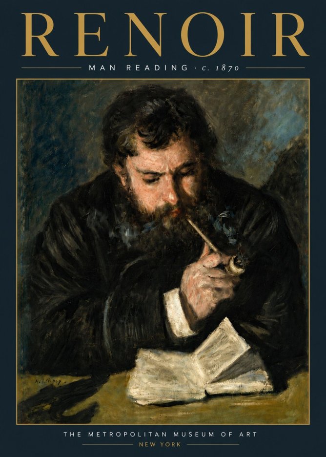Renoir Man Reading No5 - Poster