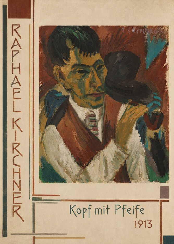 Raphael Kirchner Kopf Mit Pfeife No2 - Poster
