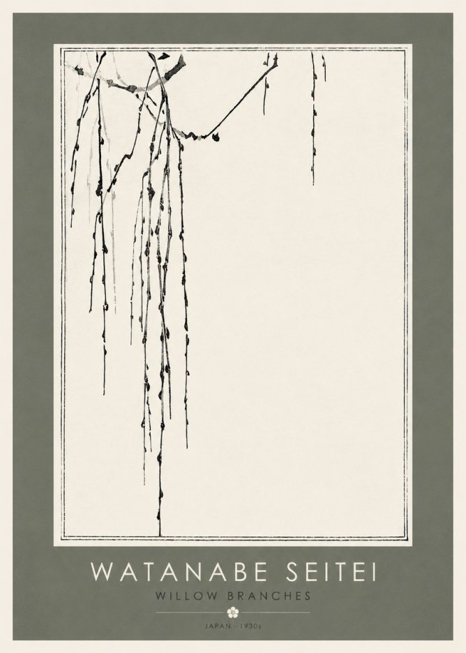 Watanabe Seitei Willow Branches I No2 - Poster