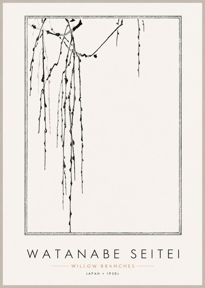 Watanabe Seitei Willow Branches I No3 - Poster