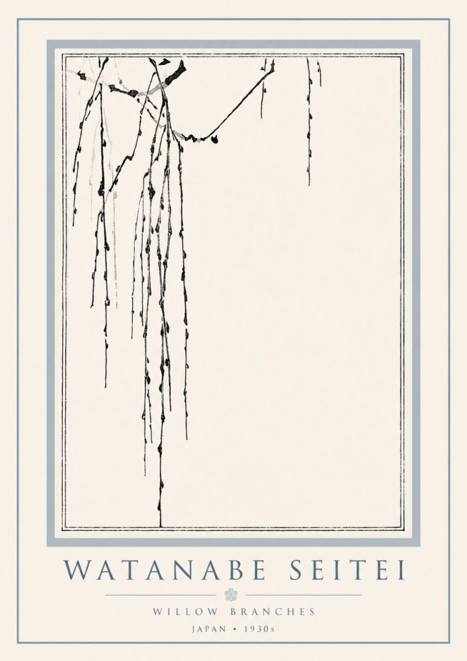 Watanabe Seitei Willow Branches I No6 - Poster