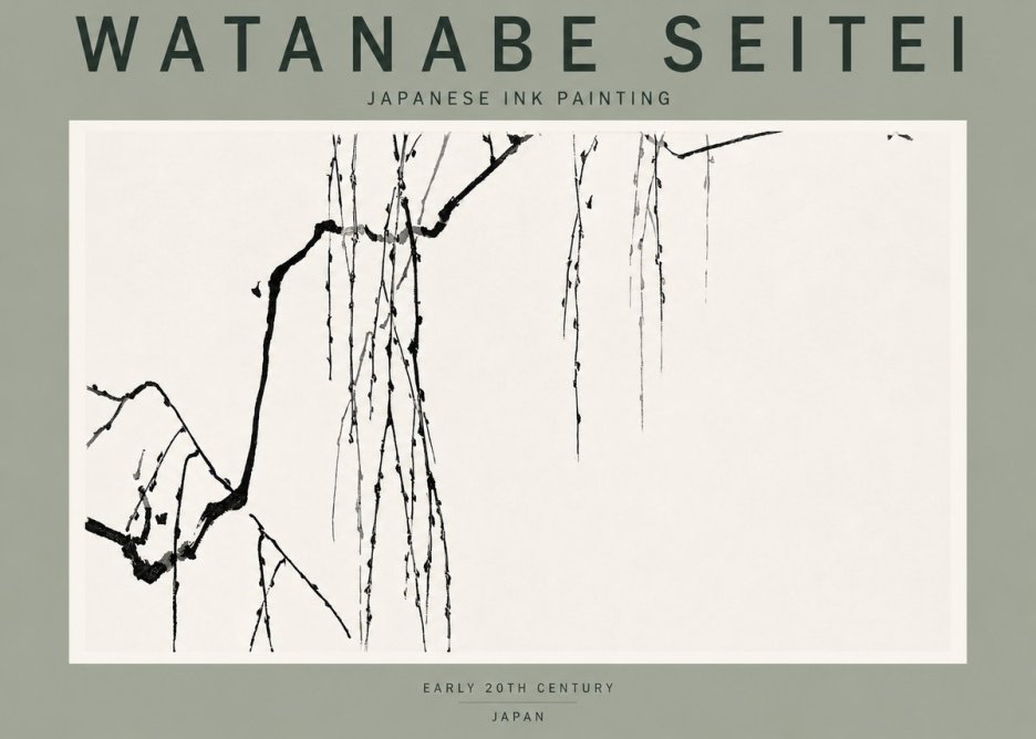 Watanabe Seitei Willow Branches II No2 - Poster