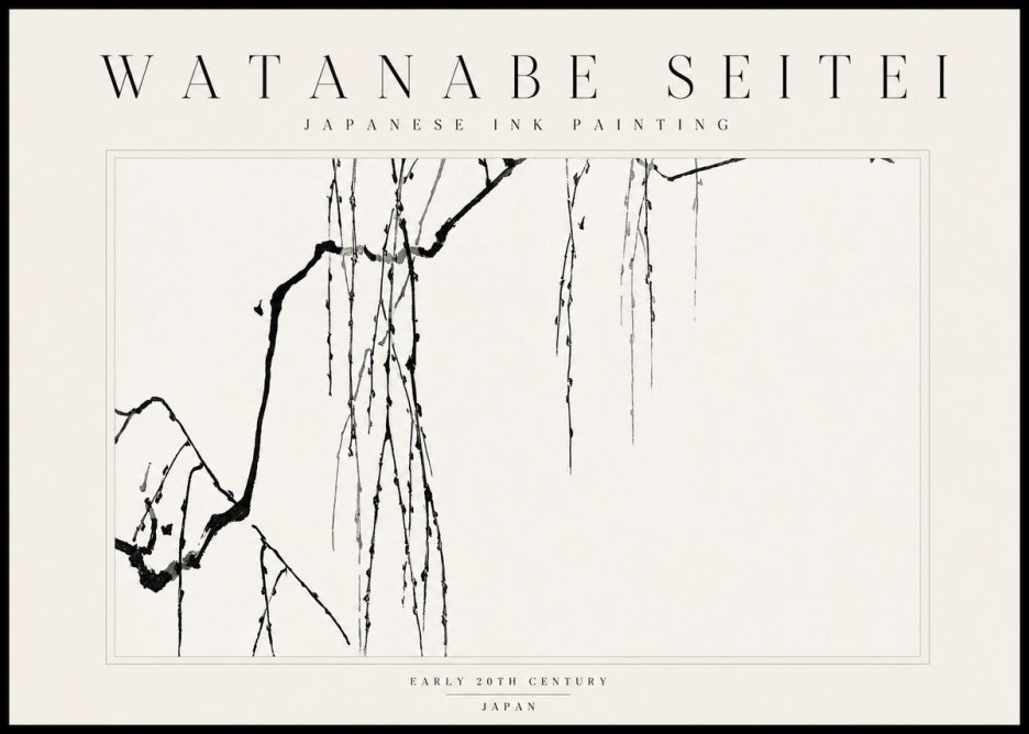 Watanabe Seitei Willow Branches II No3 - Poster