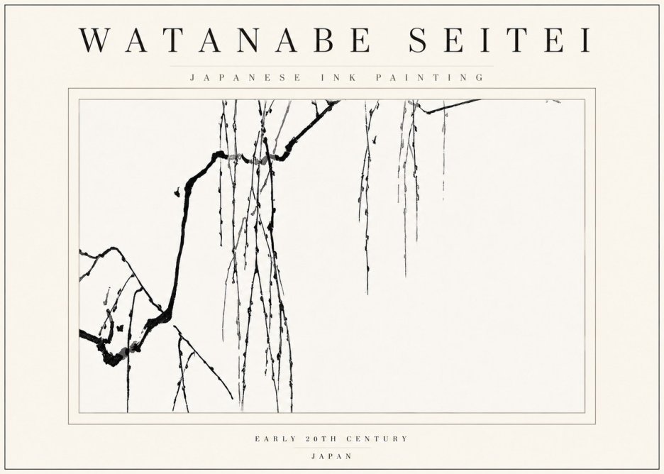 Watanabe Seitei Willow Branches II No5 - Poster