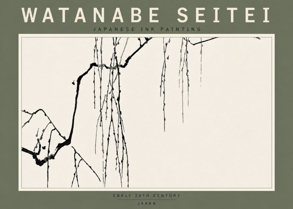 Watanabe Seitei Willow Branches II No6 - Poster