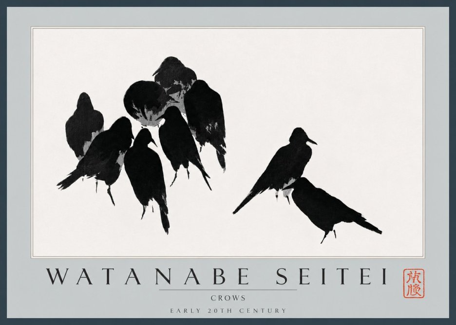 Watanabe Seitei Crows No2 - Poster