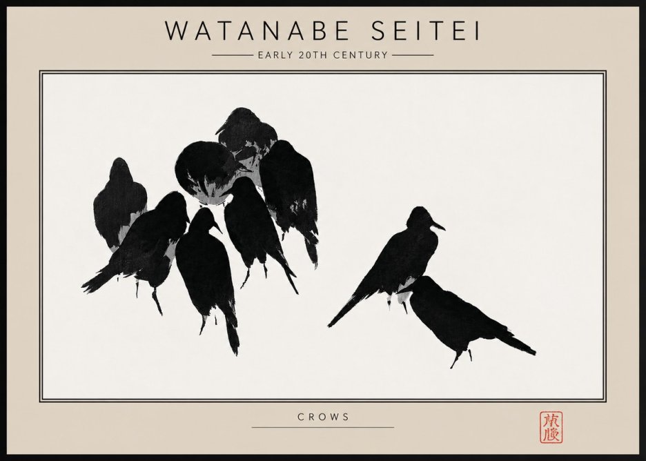 Watanabe Seitei Crows No4 - Poster