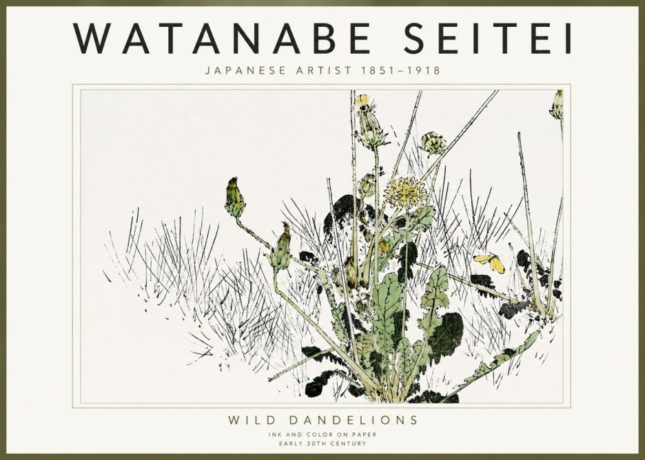 Watanabe Seitei Wild Dandelions No2 - Poster