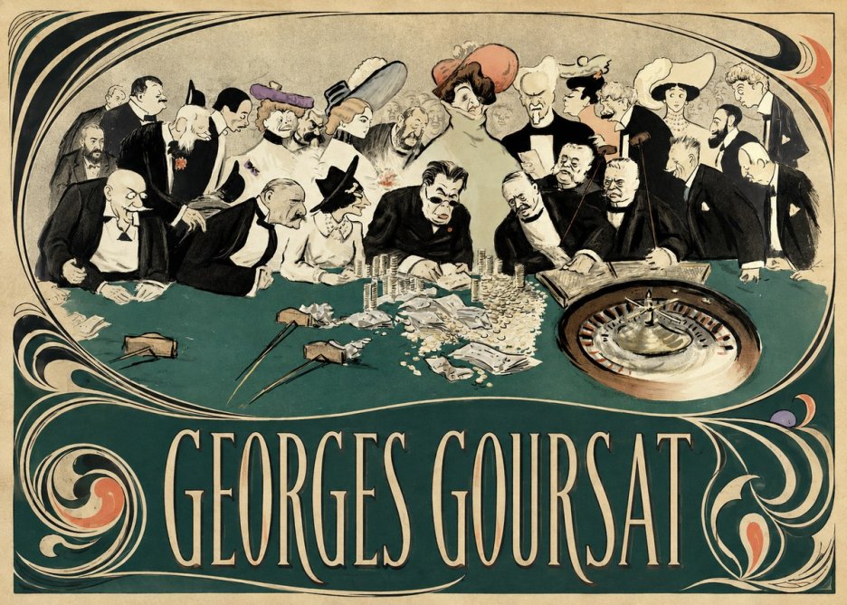 Georges Goursat At the Roulette Table No2 - Poster