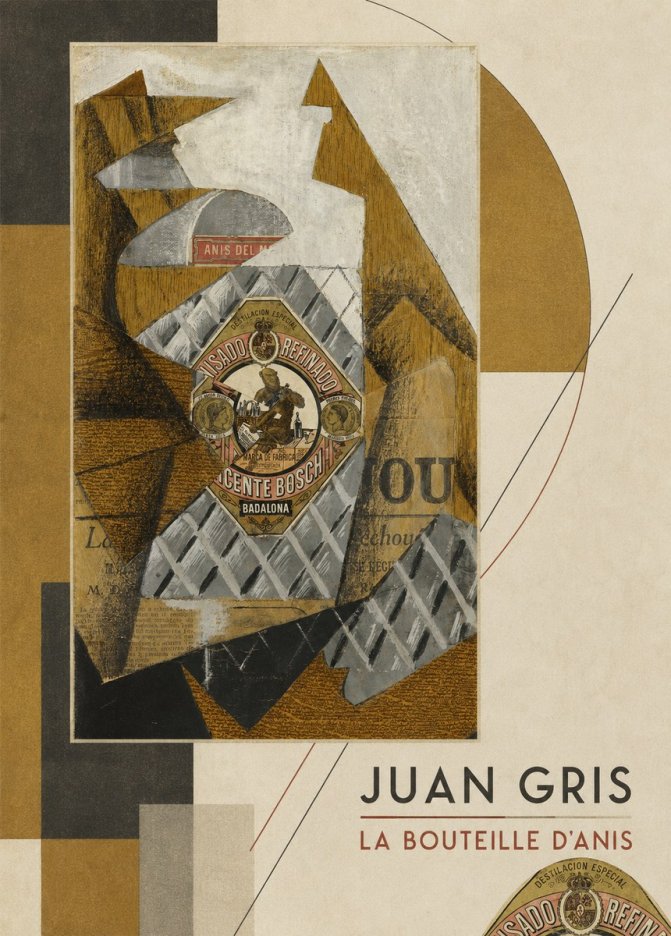 Juan Gris La Bouteille D'anis No6 - Poster