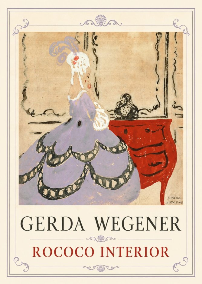 Gerda Wegener Lady in a Mauve Dress No6 - Poster