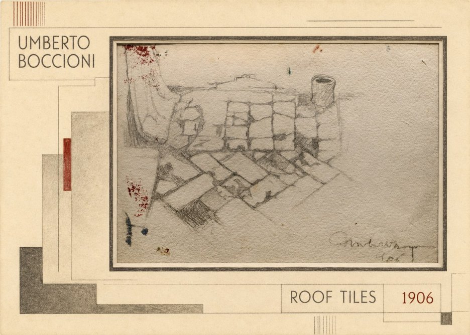 Umberto Boccioni Roof Tiles No2 - Poster